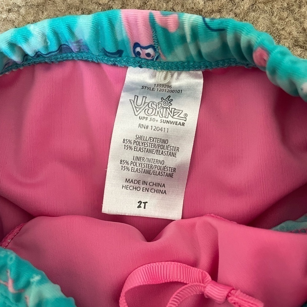 Little mermaid Disney Toddler girl 2T swimsuit with extra top - Picture 2 of 4